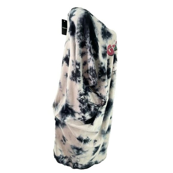 Guns N Roses +5 Tie-Dye Crew Rose & Skull Welcome To The Jungle Short Sleeve Tee - Picture 3 of 6